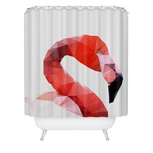 Deny Designs Pink Flamingo Shower Curtain